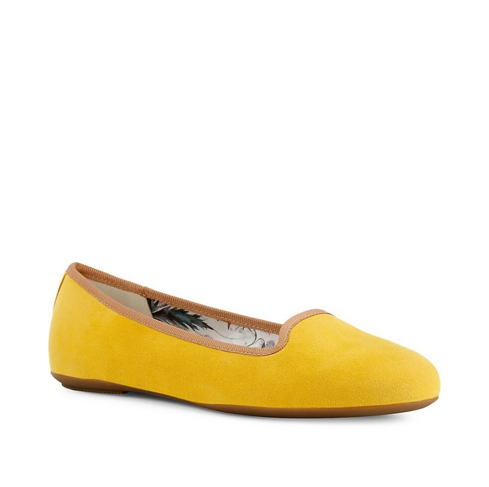 🌼 NWT Geox yellow suede ballerina flats
